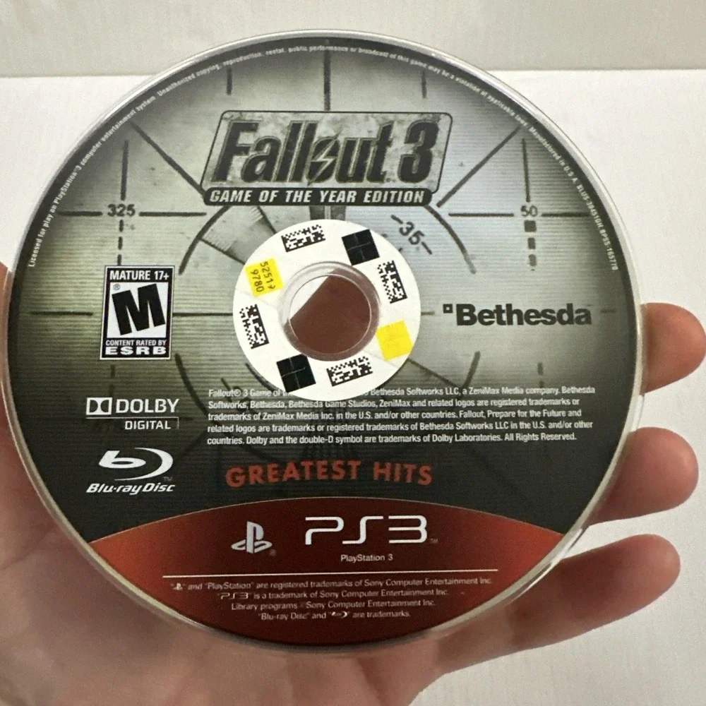 Fallout 3 -- Game of the Year Edition (Sony PlayStation 3, 2009)‎ PS3 Disc Only!